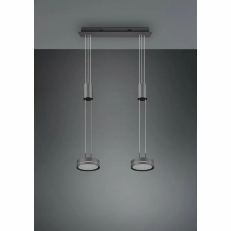 Luminaires Trio Suspension Trio-Leuchten Franklin LED Anthracite, 2 lumières* Éclairage Led