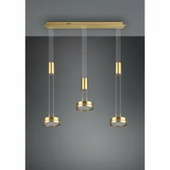 Luminaires Trio Suspension Trio-Leuchten Franklin LED Laiton, 3 lumières* Éclairage Led