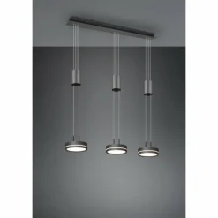 Luminaires Trio Suspension Trio-Leuchten Franklin LED Anthracite, 3 lumières* Éclairage Led