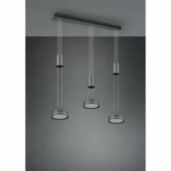Luminaires Trio Suspension Trio-Leuchten Franklin LED Anthracite, 3 lumières* Éclairage Led