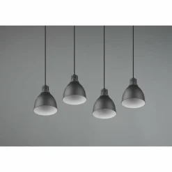 Lampes Vintages & Rétros-Luminaires Trio Suspension Trio-Leuchten Henley Noir, 4 lumières