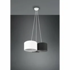 Lampes En Tissu-Luminaires Trio Suspension Trio-Leuchten Hotel Blanc, 3 lumières