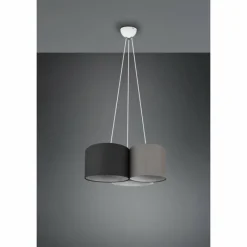 Lampes En Tissu-Luminaires Trio Suspension Trio-Leuchten Hotel Blanc, 3 lumières