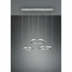 Luminaires Trio Suspension Trio-Leuchten Morrison LED Nickel mat, 1 lumière* Suspensions