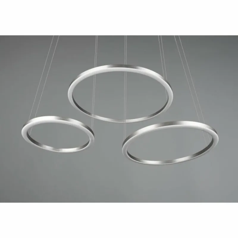 Luminaires Trio Suspension Trio-Leuchten Morrison LED Nickel mat, 1 lumière* Suspensions
