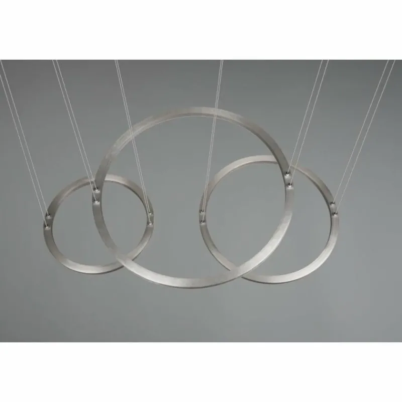 Luminaires Trio Suspension Trio-Leuchten Morrison LED Nickel mat, 1 lumière* Suspensions