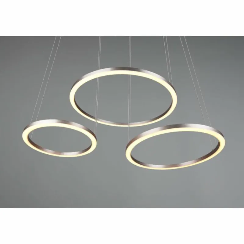 Luminaires Trio Suspension Trio-Leuchten Morrison LED Nickel mat, 1 lumière* Suspensions