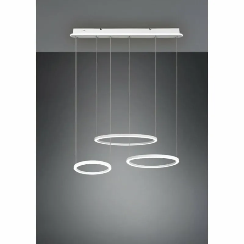 Luminaires Trio Suspension Trio-Leuchten Morrison LED Blanc, 1 lumière* Suspensions