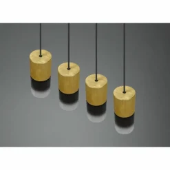 Suspension Verre Fumé-Luminaires Trio Suspension Trio-Leuchten Robin Laiton, 4 lumières