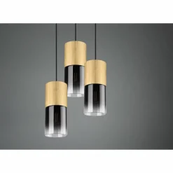 Suspension Verre Fumé-Luminaires Trio Suspension Trio-Leuchten Robin Laiton, 1 lumière