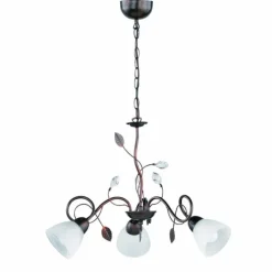 Luminaires Trio Suspension Trio-Leuchten Traditio Brun foncé, Rouille, 3 lumières