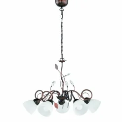 Luminaires Trio Suspension Trio-Leuchten Traditio Brun foncé, Rouille, 5 lumières