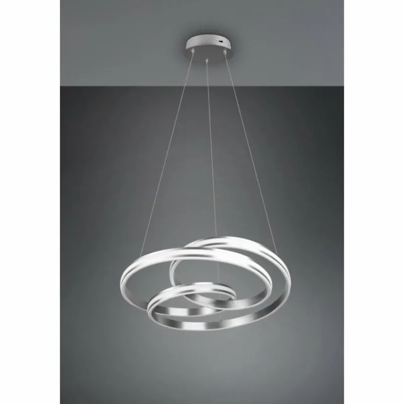 Luminaires Trio Suspension Trio-Leuchten Yara LED Nickel mat, 1 lumière* Éclairage Led