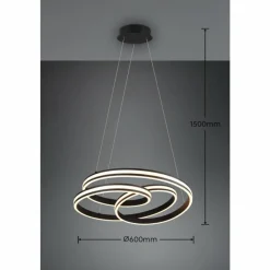 Luminaires Trio Suspension Trio-Leuchten Yara LED Noir, 1 lumière* Éclairage Led