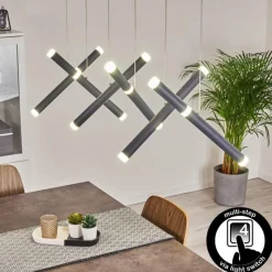 hofstein Suspension Térou LED Anthracite, 6 lumières* Éclairage Led