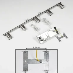 hofstein Suspension Tulla Nickel mat, 5 lumières