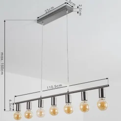 hofstein Suspension Tulla Nickel mat, 7 lumières