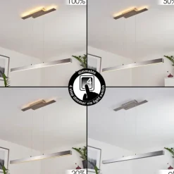 hofstein Suspension Tumbila LED Nickel mat, 1 lumière