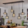Lampes Dorées-hofstein Suspension Turkhauta Noir, 6 lumières