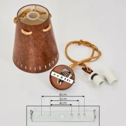 Luminaires Scandinaves-hofstein Suspension Turrell Brun, Rouille, 1 lumière