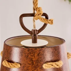 Luminaires Scandinaves-hofstein Suspension Turrell Brun, Rouille, 1 lumière