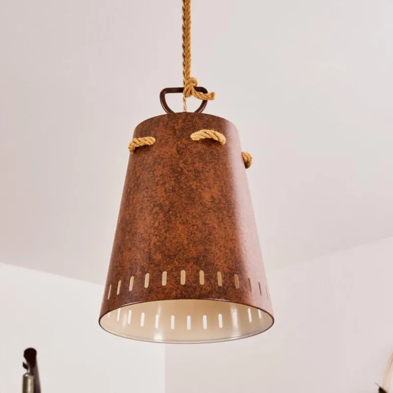 Luminaires Scandinaves-hofstein Suspension Turrell Brun, Rouille, 1 lumière