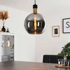 hofstein Suspension Tuvalu Noir, 1 lumière