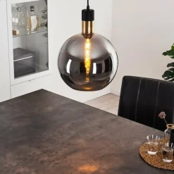 hofstein Suspension Tuvalu Noir, 1 lumière