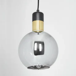 Suspension Verre Fumé-hofstein Suspension Tuvalu Noir, 1 lumière