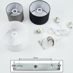 Lampes En Tissu-hofstein Suspension Tveid Blanc, 3 lumières