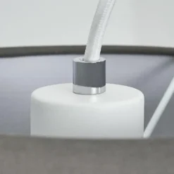 Lampes En Tissu-hofstein Suspension Tveid Blanc, 3 lumières