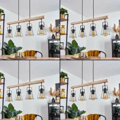 Lampes Vintages & Rétros-hofstein Suspension Uatuasa Brun, Noir, 4 lumières