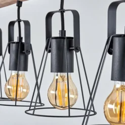 Lampes Vintages & Rétros-hofstein Suspension Uatuasa Brun, Noir, 4 lumières