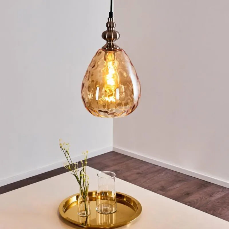 hofstein Suspension Uddebo Nickel mat, Noir, 1 lumière