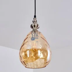 hofstein Suspension Uddebo Nickel mat, Noir, 1 lumière