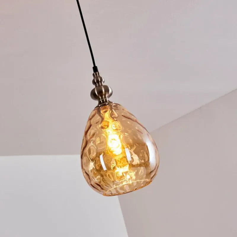 hofstein Suspension Uddebo Nickel mat, Noir, 1 lumière