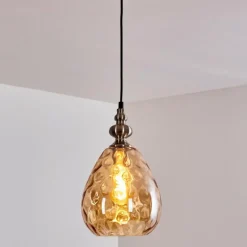 hofstein Suspension Uddebo Nickel mat, Noir, 1 lumière