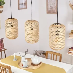 Style Boho-Chic-hofstein Suspension Uguay Noir, 3 lumières