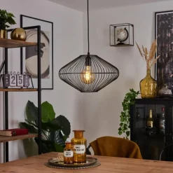 hofstein Suspension Unafo Noir, 1 lumière