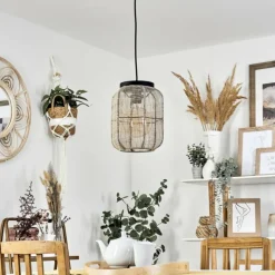 Lampes En Tissu-hofstein Suspension Vallito Noir, 1 lumière