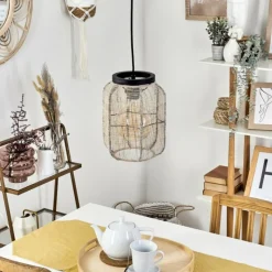 Lampes En Tissu-hofstein Suspension Vallito Noir, 1 lumière