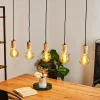 Lampes Vintages & Rétros-hofstein Suspension Vasanello Noir, 5 lumières