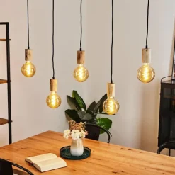 Lampes Vintages & Rétros-hofstein Suspension Vasanello Noir, 5 lumières