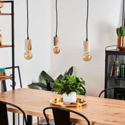 Lampes Vintages & Rétros-hofstein Suspension Vasanello Noir, 3 lumières