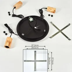 Lampes Vintages & Rétros-hofstein Suspension Vasanello Noir, 3 lumières