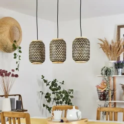 Luminaires Scandinaves-hofstein Suspension Venus Noir, 3 lumières