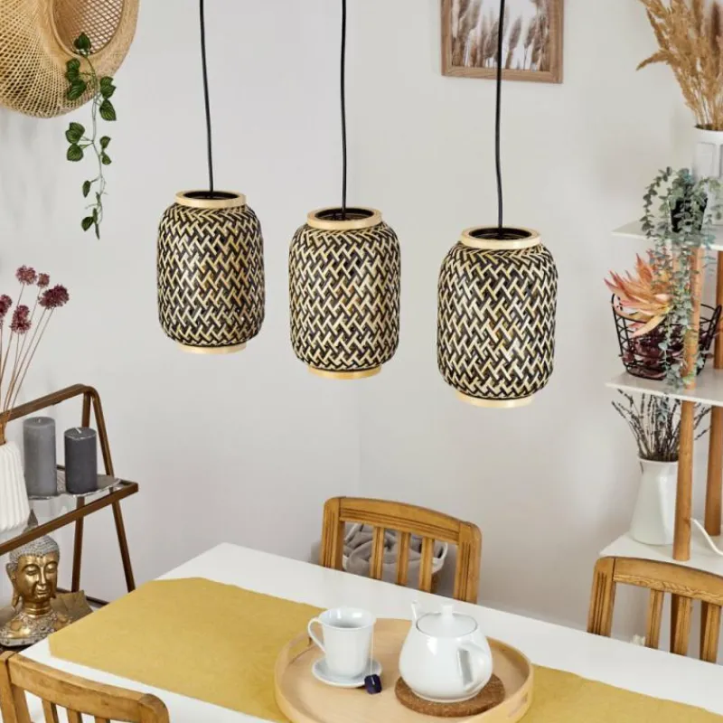 Luminaires Scandinaves-hofstein Suspension Venus Noir, 3 lumières