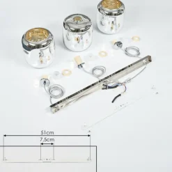 hofstein Suspension Verasara Chrome, 3 lumières