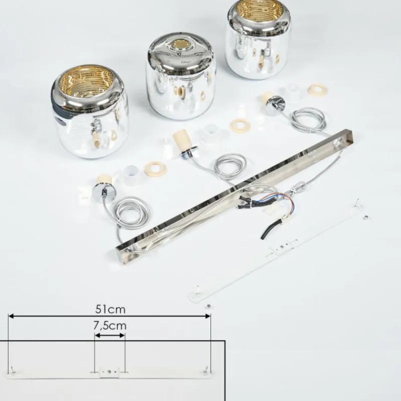hofstein Suspension Verasara Chrome, 3 lumières