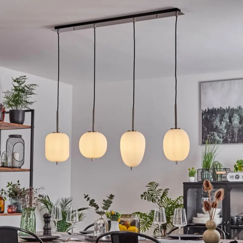 hofstein Suspension Verbania Blanc, 4 lumières